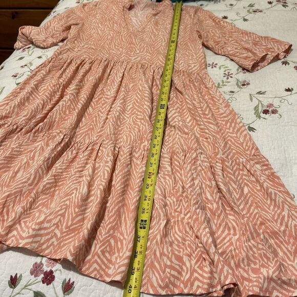 Saint Tropez EdaSz Swim Coverup Dress Small Orange Peach - Picture 15 of 15